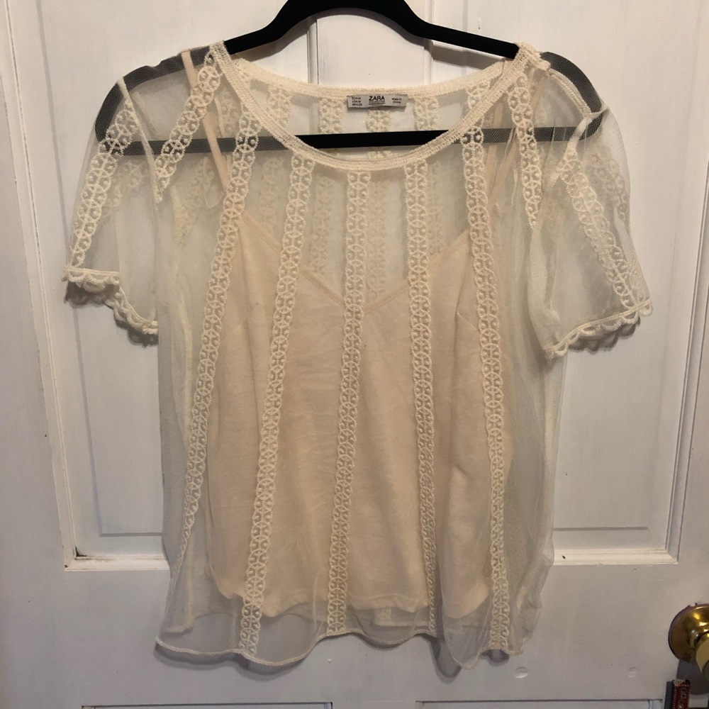 Lace overlay top